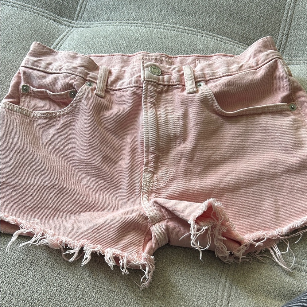 Lucky Brand Pink Denim Cutoff Shorts
